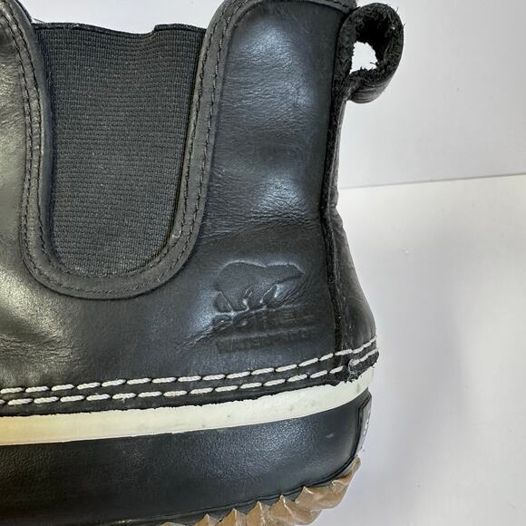 Sorel Out N About black Chelsea rubber rain boots US Size 8.5 Euro 39.5 - Picture 11 of 15